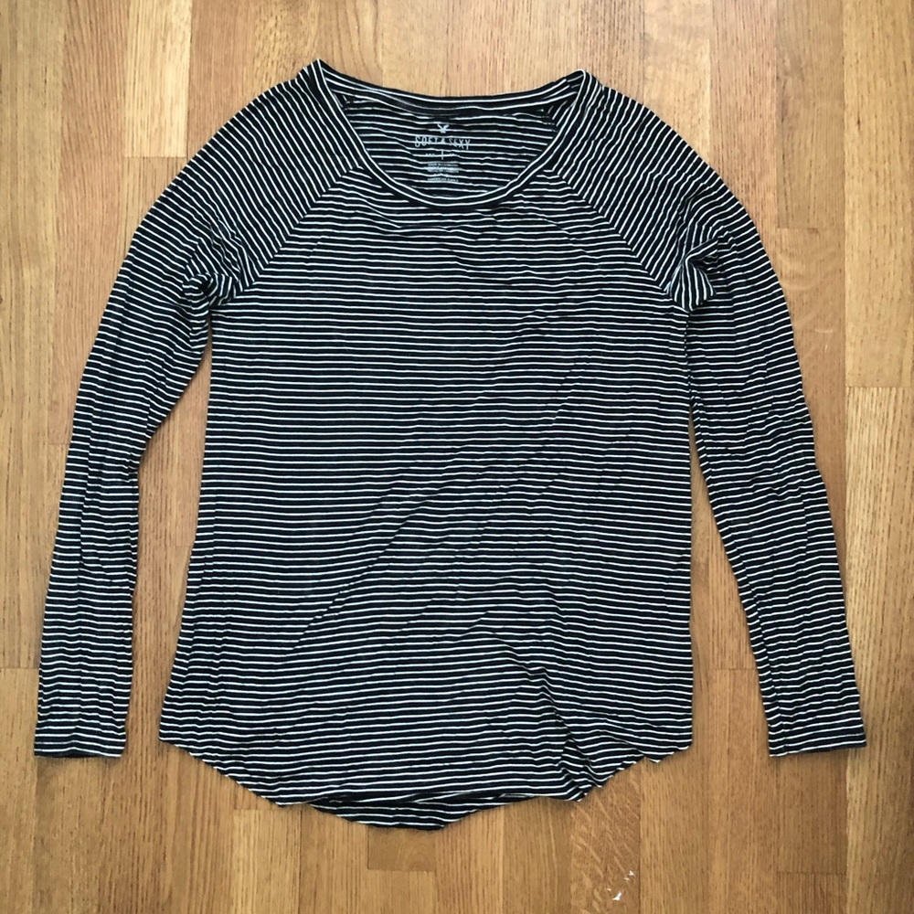 black and white stripe long sleeve